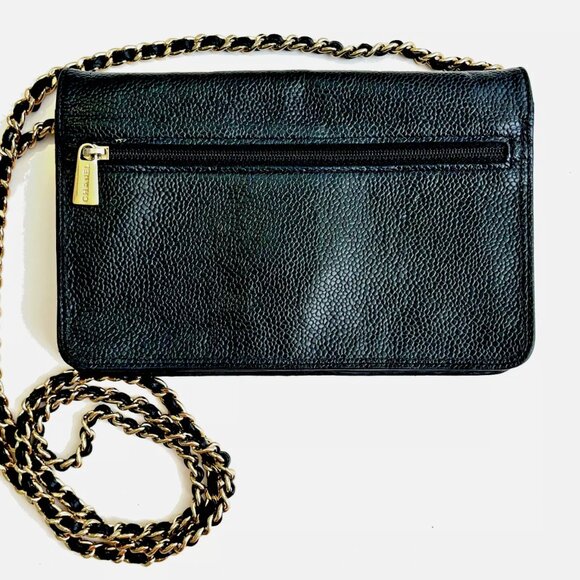 Chanel Black Caviar CC Logo Timeless Wallet on Chain WOC - Picture 4 of 16
